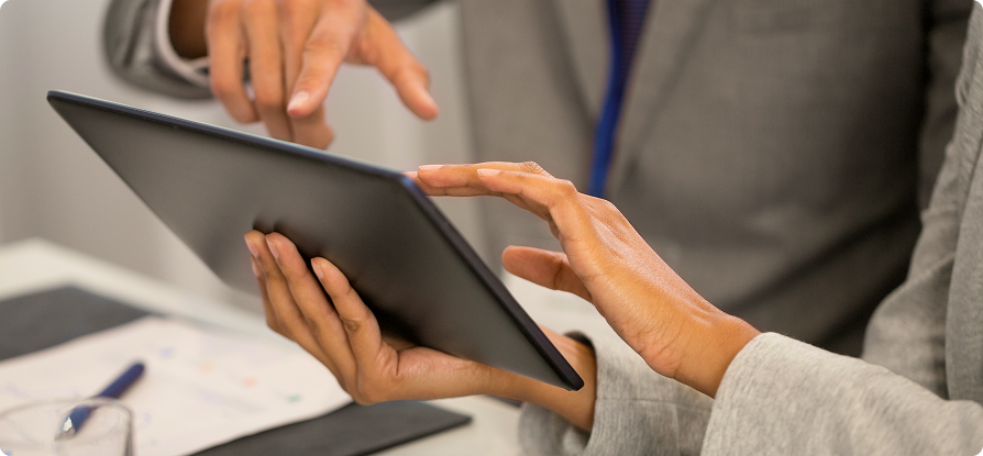 Person with a tablet